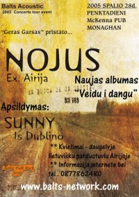 2005 metų antrojo Balts Acoustic koncerto plakatas